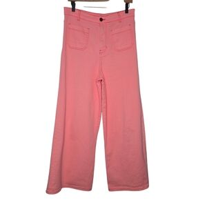 Rita Row Womens Pink High Rise Patch Pocket Wide Leg Anita Jeans 40 (See Guide)